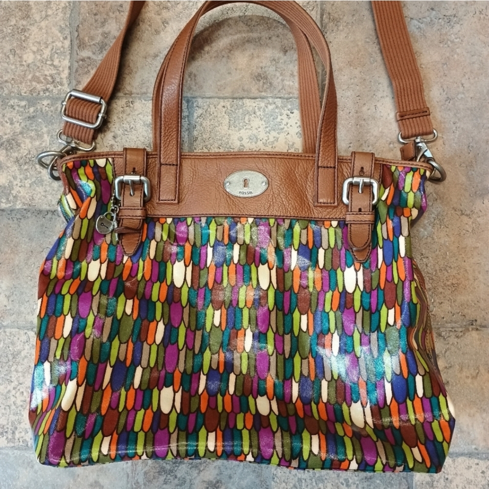 Fossil Calypso Key-Per Coated Canvas Travel Tote